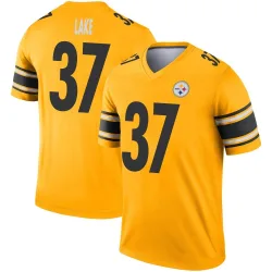 Carnell Lake Pittsburgh Steelers Legend Men's Inverted Jersey (Gold)