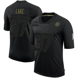 Carnell Lake Pittsburgh Steelers Limited Men's 2020 Salute To Service Jersey (Black)