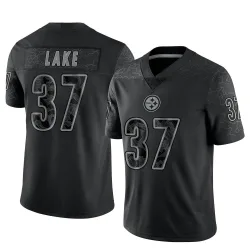 Carnell Lake Pittsburgh Steelers Limited Men's Reflective Jersey (Black)