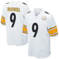 Chris Boswell Pittsburgh Steelers Game Youth Jersey (White)