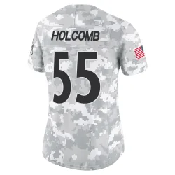 Cole Holcomb Pittsburgh Steelers Limited Women's 2024 Salute to Service Jersey (Arctic Camo)