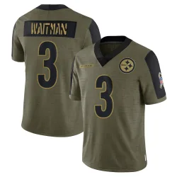 Corliss Waitman Pittsburgh Steelers Limited Men's 2021 Salute To Service Jersey (Olive)