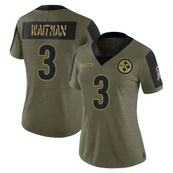Corliss Waitman Pittsburgh Steelers Limited Women's 2021 Salute To Service Jersey (Olive)