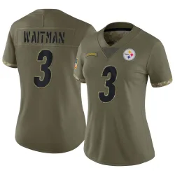 Corliss Waitman Pittsburgh Steelers Limited Women's 2022 Salute To Service Jersey (Olive)