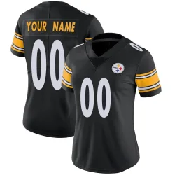 Custom Pittsburgh Steelers Limited Women's Team Color Vapor Untouchable Jersey (Black)