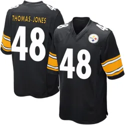 DJ Thomas-Jones Pittsburgh Steelers Game Youth Team Color Jersey (Black)