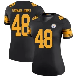 DJ Thomas-Jones Pittsburgh Steelers Legend Women's Color Rush Jersey (Black)