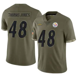 DJ Thomas-Jones Pittsburgh Steelers Limited Youth 2022 Salute To Service Jersey (Olive)