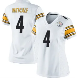 DK Metcalf Pittsburgh Steelers Game Women's Jersey (White)
