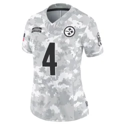 DK Metcalf Pittsburgh Steelers Limited Women's 2024 Salute to Service Jersey (Arctic Camo)