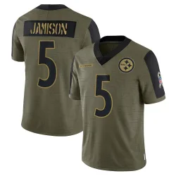 D'Shawn Jamison Pittsburgh Steelers Limited Youth 2021 Salute To Service Jersey (Olive)