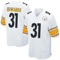 Daijun Edwards Pittsburgh Steelers Game Men's Jersey (White)