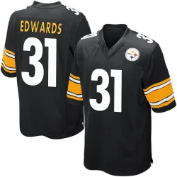 Daijun Edwards Pittsburgh Steelers Game Men's Team Color Jersey (Black)