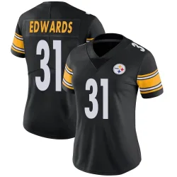 Daijun Edwards Pittsburgh Steelers Limited Women's Team Color Vapor Untouchable Jersey (Black)