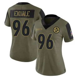 Daniel Ekuale Pittsburgh Steelers Limited Women's 2021 Salute To Service Jersey (Olive)
