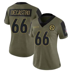 David DeCastro Pittsburgh Steelers Limited Women's 2021 Salute To Service Jersey (Olive)