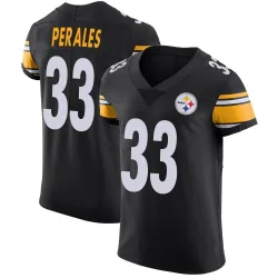David Perales Pittsburgh Steelers Elite Men's Team Color Vapor Untouchable Jersey (Black)