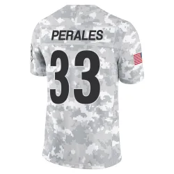 David Perales Pittsburgh Steelers Limited Men's 2024 Salute to Service Jersey (Arctic Camo)