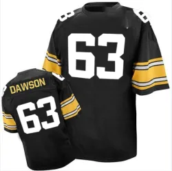 Dermontti Dawson Pittsburgh Steelers Authentic Men's Mitchell And Ness Team Color 60TH Throwback Jersey (Black)