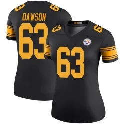 Dermontti Dawson Pittsburgh Steelers Legend Women's Color Rush Jersey (Black)