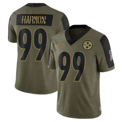 Derrick Harmon Pittsburgh Steelers Limited Youth 2021 Salute To Service Jersey (Olive)