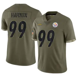 Derrick Harmon Pittsburgh Steelers Limited Youth 2022 Salute To Service Jersey (Olive)