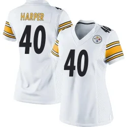 Devin Harper Pittsburgh Steelers Game Women's Jersey (White)