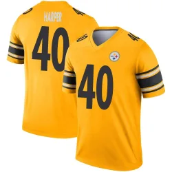 Devin Harper Pittsburgh Steelers Legend Men's Inverted Jersey (Gold)