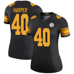 Devin Harper Pittsburgh Steelers Legend Women's Color Rush Jersey (Black)
