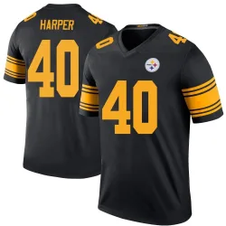 Devin Harper Pittsburgh Steelers Legend Youth Color Rush Jersey (Black)