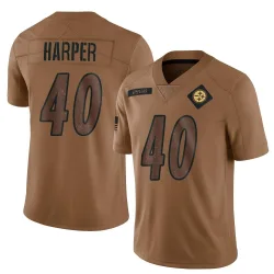 Devin Harper Pittsburgh Steelers Limited Men's 2023 Salute To Service Jersey (Brown)