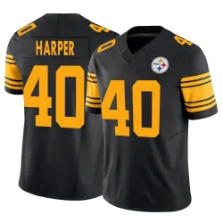 Devin Harper Pittsburgh Steelers Limited Men's 2nd Alternate Vapor F.U.S.E. Jersey (Black)