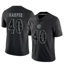 Devin Harper Pittsburgh Steelers Limited Men's Reflective Jersey (Black)