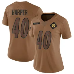 Devin Harper Pittsburgh Steelers Limited Women's 2023 Salute To Service Jersey (Brown)