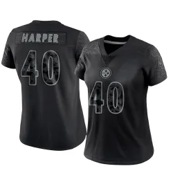 Devin Harper Pittsburgh Steelers Limited Women's Reflective Jersey (Black)