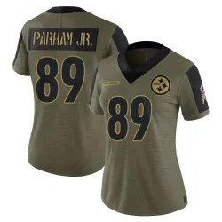 Donald Parham Jr. Pittsburgh Steelers Limited Women's 2021 Salute To Service Jersey (Olive)