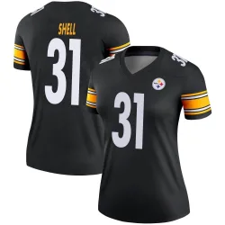 Donnie Shell Pittsburgh Steelers Legend Women's Jersey (Black)