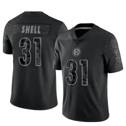 Donnie Shell Pittsburgh Steelers Limited Men's Reflective Jersey (Black)