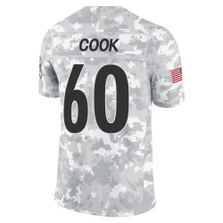 Dylan Cook Pittsburgh Steelers Limited Youth 2024 Salute to Service Jersey (Arctic Camo)