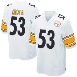 Eku Leota Pittsburgh Steelers Game Men's Jersey (White)