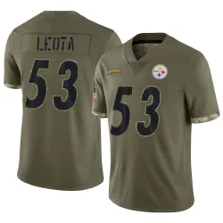 Eku Leota Pittsburgh Steelers Limited Youth 2022 Salute To Service Jersey (Olive)