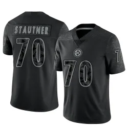 Ernie Stautner Pittsburgh Steelers Limited Men's Reflective Jersey (Black)