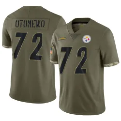 Esezi Otomewo Pittsburgh Steelers Limited Youth 2022 Salute To Service Jersey (Olive)