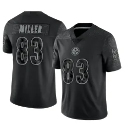 Heath Miller Pittsburgh Steelers Limited Men's Reflective Jersey (Black)