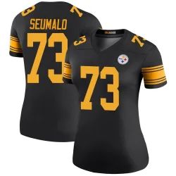 Isaac Seumalo Pittsburgh Steelers Legend Women's Color Rush Jersey (Black)
