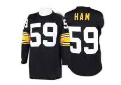 Jack Ham Pittsburgh Steelers Authentic Men's Mitchell And Ness Throwback Jersey (Black)