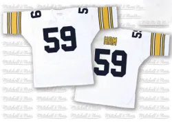 Jack Ham Pittsburgh Steelers Authentic Men's Mitchell And Ness Throwback Jersey (White)