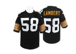 Jack Lambert Pittsburgh Steelers Authentic Men's Mitchell And Ness Team Color Throwback Jersey (Black)