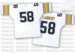 Jack Lambert Pittsburgh Steelers Authentic Men's Mitchell And Ness Throwback Jersey (White)