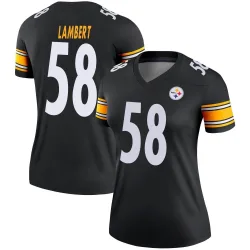 Jack Lambert Pittsburgh Steelers Legend Women's Jersey (Black)